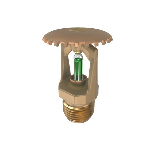 Viking® VK100, Model M, 5.6K, Standard, Upright, SR, 1/2" NPT, Wax Coated Brass 200 Degree 12986CE Fire Sprinkler Head