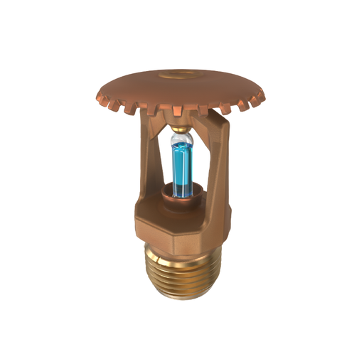 Viking® VK100, Model M, 5.6K, Standard, Upright, SR, 1/2" NPT, Wax Coated Brass 286 Degree 12986CG Fire Sprinkler Head