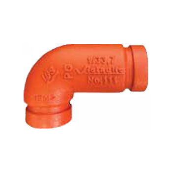 Victaulic Firelock NO. 111 1" Grooved End Elbow, DN25, Painted Orange, F010111P00