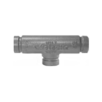 Victaulic Firelock NO. 114 IGS x IGS x IGS 1" Grooved Tee, DN25, Galvanized, F010114G00