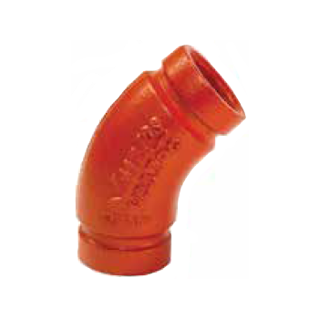 Victaulic Firelock NO. 117 1" IGS 45° Elbow, DN25, Painted Orange, F010117P00