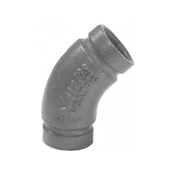 Victaulic Firelock NO. 117 1" IGS 45° Elbow, DN25, Galvanized, F010117G00