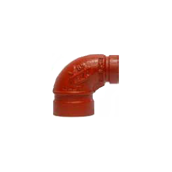 Victaulic Firelock NO. 65 OGS x IGS Grooved End Of Run Fitting, 1 1/2" x 1", Painted Orange, FB29065P00