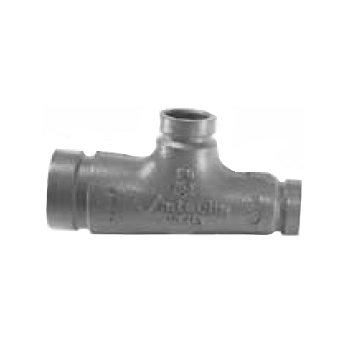Victaulic Firelock NO. 113 OGS x IGS x IGS Reduce On The Run And Outlet Tee, 1 1/4" x 1" x 1", Galvanized, FB07113G00