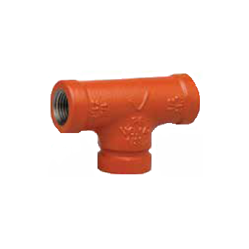 Victaulic Firelock NO. 147 Back-To-Back Sprinkler Tee, 1/2" x 1/2" x 1", Painted Orange, FJ89147P00