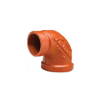 Victaulic Firelock NO. 145 Female Threaded x Groove 90° Elbow, 1" x 3/4", Painted Orange, FA83145P00