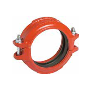 Victaulic Firelock Style 005H Rigid Coupling With Flush-Seal Gasket, Painted Orange, 5", DN125, L050005PE1