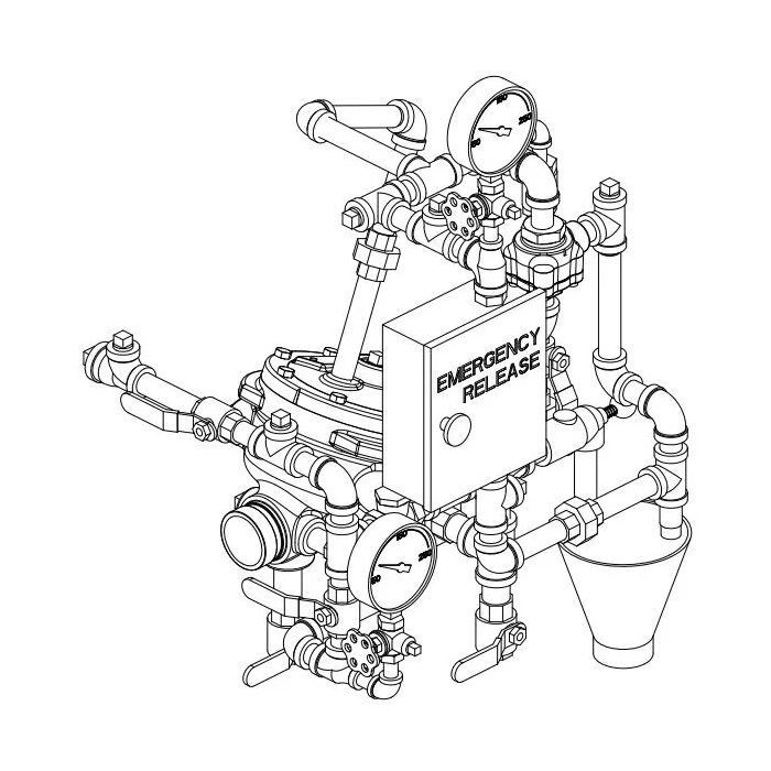 Viking® 14643-2PUSA Model F Deluge Preaction Valve Horizontal Trim, Conventional, Brass, Domestic, 8" - WeSupplyIt.com