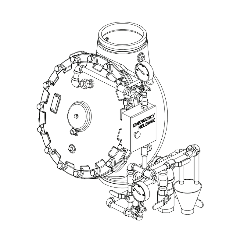 Viking® 14708-2P Model J Flow Control Valve Vertical Trim, Modular Trim only, Straight Through, Brass, For 8" Valve - WeSupplyIt.com
