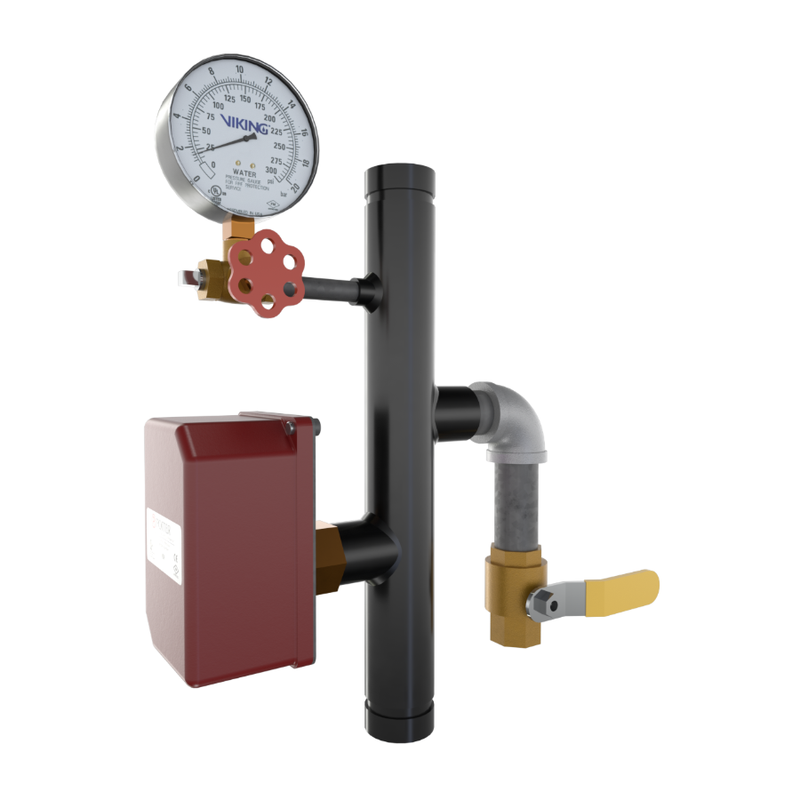 Viking® 14843 EasyPac Residential Riser Assembly With Ball Valve, Groove x Groove, 1 1/2" - WeSupplyIt.com