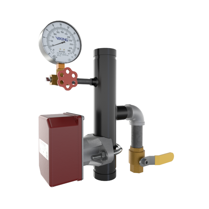 Viking® 14845 EasyPac Residential Riser Assembly With Ball Valve, Groove x Groove, 2" - WeSupplyIt.com