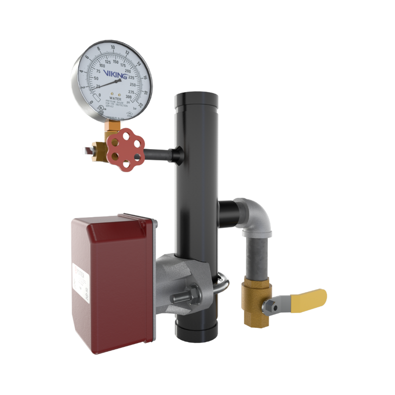 Viking® 14848 EasyPac Commercial Riser Assembly With Ball Valve, Groove x Groove, 2" - WeSupplyIt.com