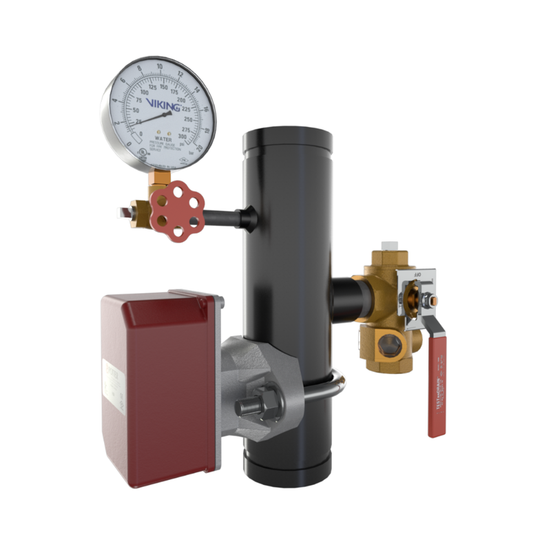Viking® 14856F EasyPac Commercial Riser Assembly With Test And Drain, K14 ESFR Orifice, Groove x Groove, 3" - WeSupplyIt.com