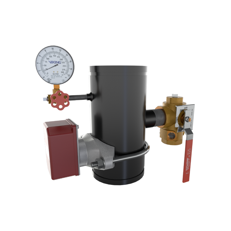 Viking® 14862E EasyPac Commercial Riser Assembly With Test And Drain, 5/8" ELO Orifice, Groove x Groove, 6" - WeSupplyIt.com