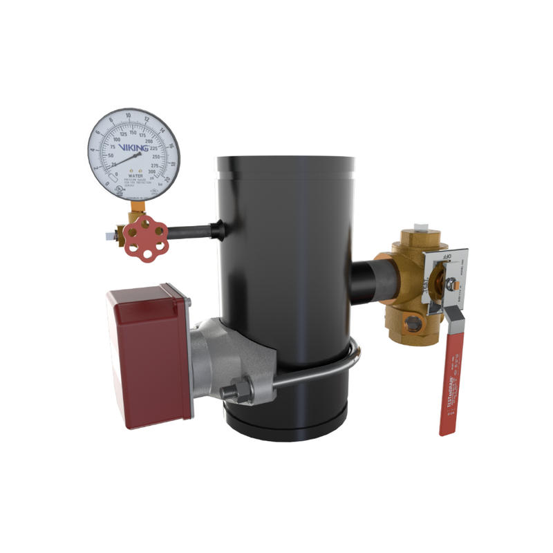Viking® 14862G EasyPac Commercial Riser Assembly With Test And Drain, K25 ESFR Orifice, Groove x Groove, 6" - WeSupplyIt.com