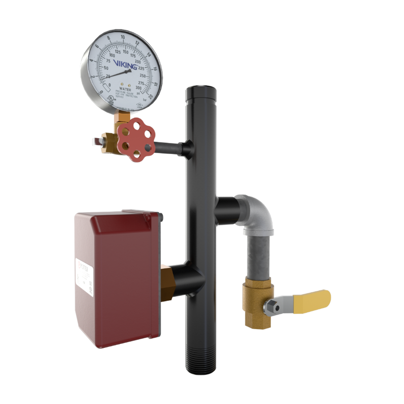 Viking® 15250 EasyPac Commercial Riser Assembly With Ball Valve, Thread x Groove, 1 1/4" - WeSupplyIt.com
