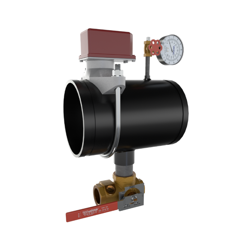 Viking® 15262G EasyPac Floor Control Riser Assembly With Test And Drain, K25 ESFR Orifice, Groove x Groove, 8" - WeSupplyIt.com