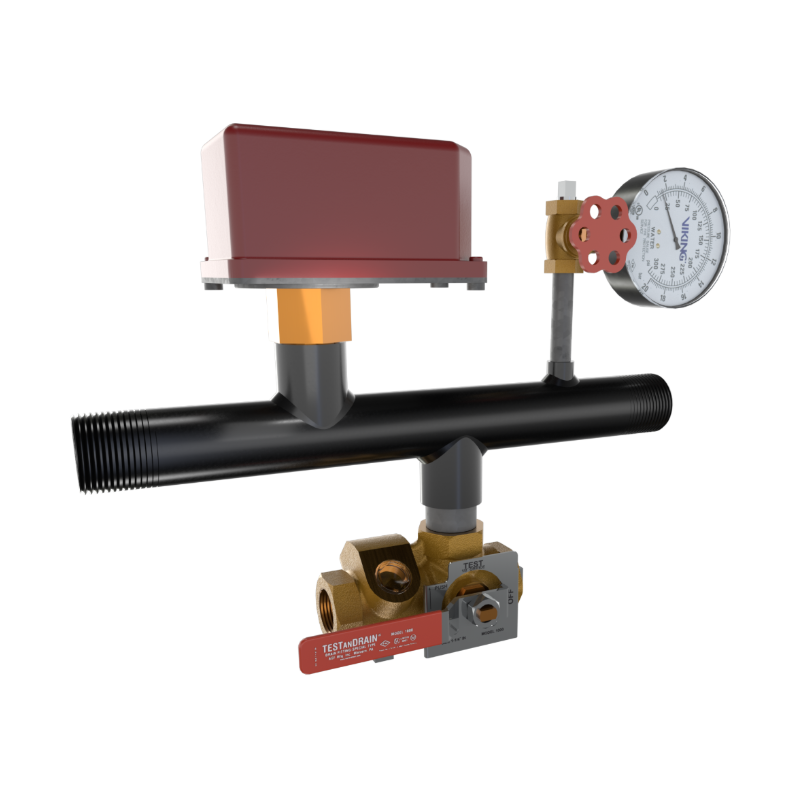 Viking® 15268D EasyPac Floor Control Riser Assembly With Test And Drain, 17/32" Orifice, Thread x Thread, 1 1/4" - WeSupplyIt.com
