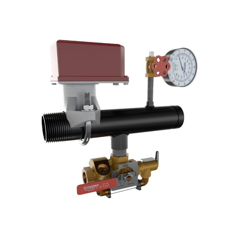 Viking® 15293E300 EasyPac Floor Control Riser Assembly With Test And Drain And PRV, 5/8" ELO Orifice, 300 PRV, Thread x Groove, 2" - WeSupplyIt.com