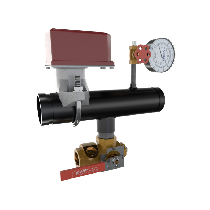 Viking® 15298F EasyPac Floor Control Riser Assembly With Test And Drain, 3/4" K14 ESFR Orifice, Groove x Groove, 2 1/2" - WeSupplyIt.com