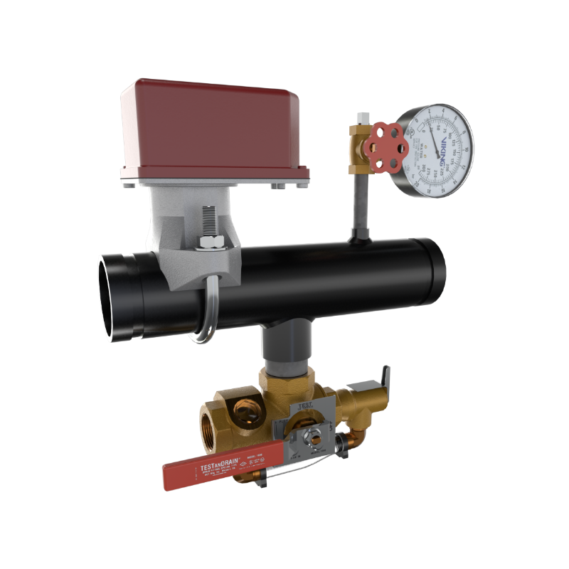 Viking® 15299F175 EasyPac Floor Control Riser Assembly With Test And Drain And PRV, 3/4" K14 ESFR Orifice, 175 PRV, Groove x Groove, 2 1/2" - WeSupplyIt.com
