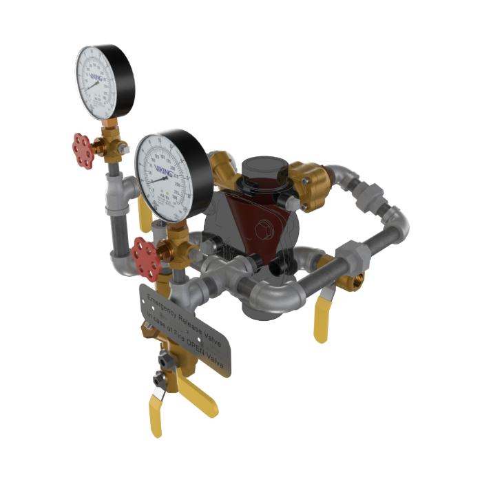 Viking® 23574-1 Model VXD Deluge System With Hydraulic Release, Galvanized, Loose Trim, 2" - WeSupplyIt.com