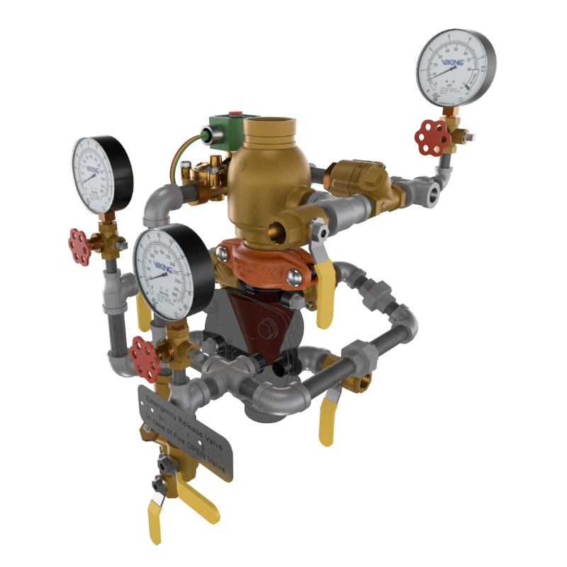Viking® 23589-1 Model VXD Loose Trim, Double-Interlocked Preaction System With Electric/Pneumatic Release, Galvanized, 2" - WeSupplyIt.com