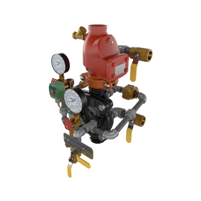 Viking® 23605 Model VXD Pre-Trimmed Deluge Single-Interlocked Preaction System With Electric Release, Galvanized, 2 1/2" - WeSupplyIt.com