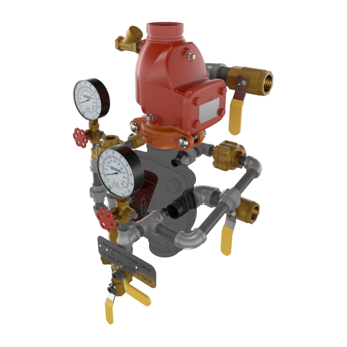 Viking® 23607-1 Model VXD Loose Trim, Deluge Single-Interlocked Preaction System With Pneumatic Release, Galvanized, 2 1/2" - WeSupplyIt.com