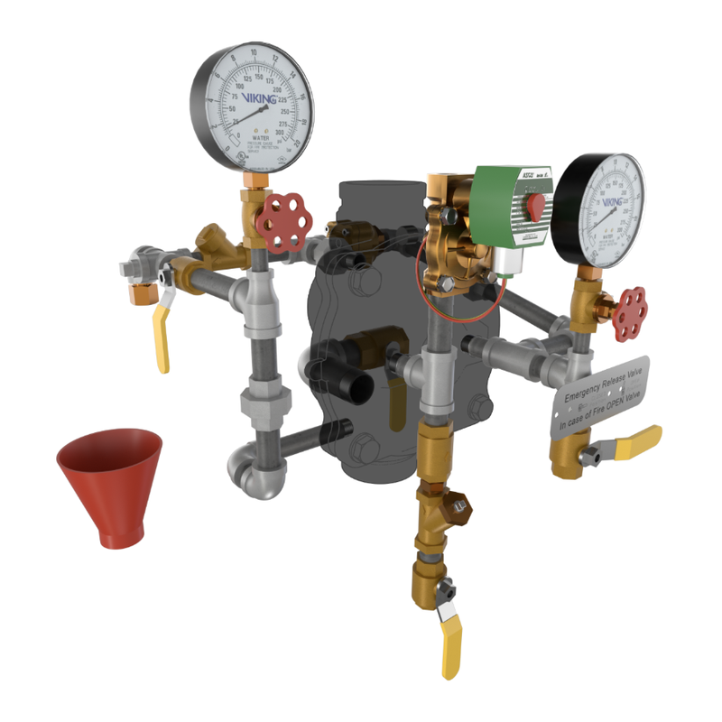 Viking® 23619-1 Model VXD Deluge System With Electric Release, Galvanized, Loose Trim, 3" - WeSupplyIt.com