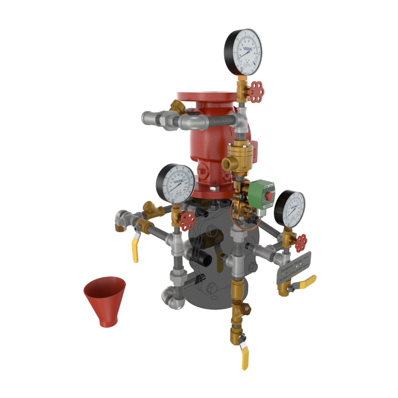 Viking® 23631-1 Model VXD Loose Trim, Double-Interlocked Preaction System With Electric/Pneumatic Release, Galvanized, 3" - WeSupplyIt.com