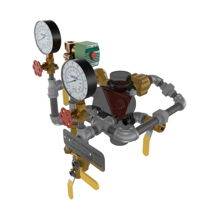 Viking® 23640-1 Model VXD Deluge System With Electric Release, Galvanized, Loose Trim, 4" - WeSupplyIt.com