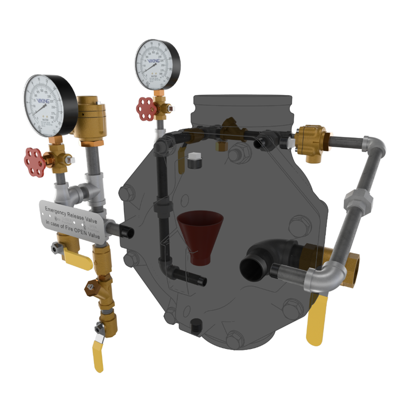 Viking® 23665-1 Model VXD Deluge System With Pneumatic Release, Galvanized, Loose Trim, 6" - WeSupplyIt.com