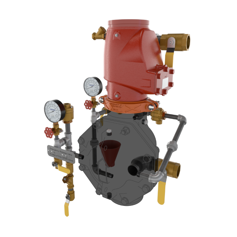 Viking® 23671-1 Model VXD Loose Trim, Deluge Single-Interlocked Preaction System With Pneumatic Release, Galvanized, 6" - WeSupplyIt.com