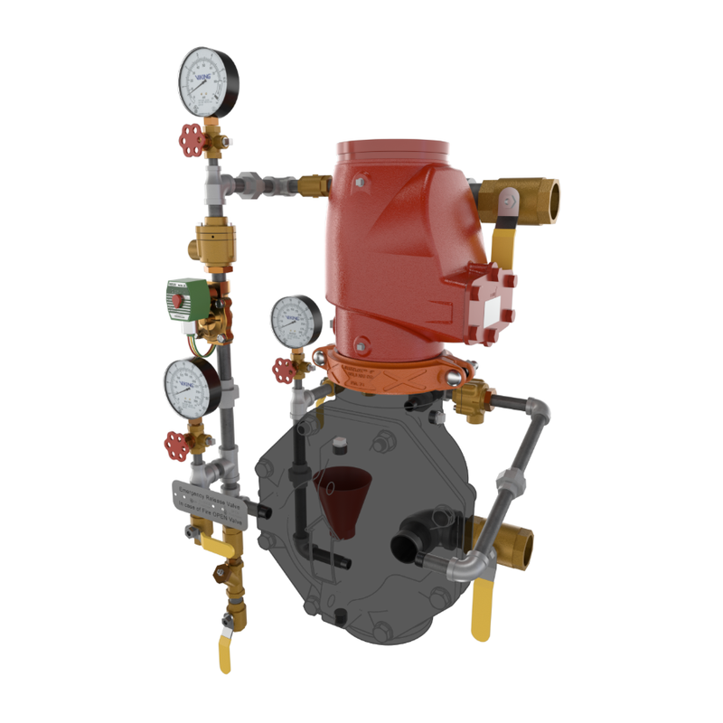 Viking® 23674-1 Model VXD Loose Trim, Double-Interlocked Preaction System With Electric/Pneumatic Release, Galvanized, 6" - WeSupplyIt.com