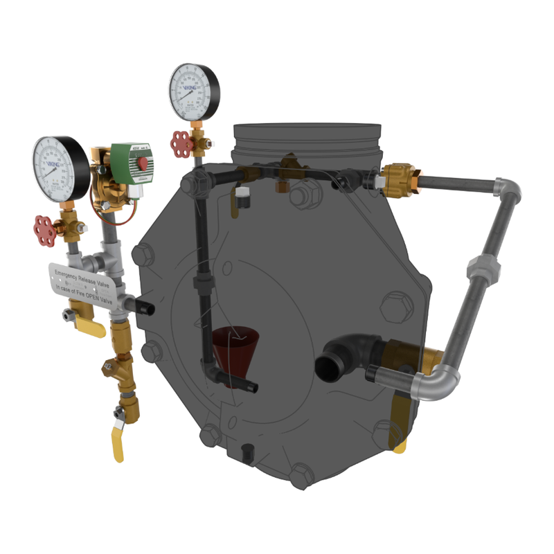 Viking® 23683-1 Model VXD Deluge System With Electric Release, Galvanized, Loose Trim, 8" - WeSupplyIt.com