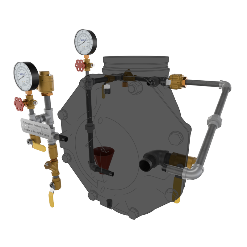 Viking® 23686-1 Model VXD Deluge System With Pneumatic Release, Galvanized, Loose Trim, 8" - WeSupplyIt.com
