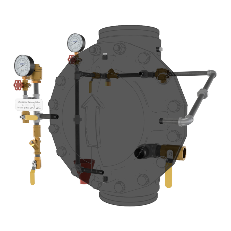 Viking® 23747-1 Model VXD Deluge System With Pneumatic Release, Galvanized, Loose Trim, 10" - WeSupplyIt.com
