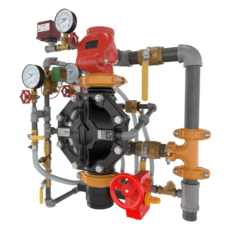 Pre Action Riser Compressor Viking® 25413 Model VXD Pre-Trimmed Riser (PTR) Single Interlock Preac ...