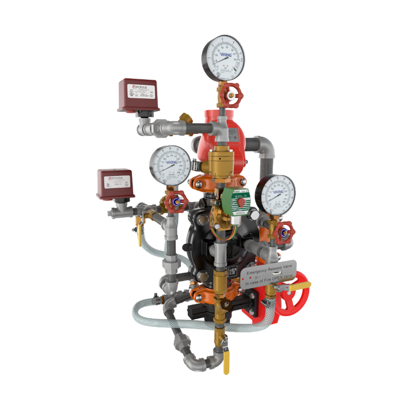 Viking® 25468 Model VXD Pre-Trimmed Riser (PTR) Double Interlock With Electric/Pneumatic Release, 2 1/2" - WeSupplyIt.com