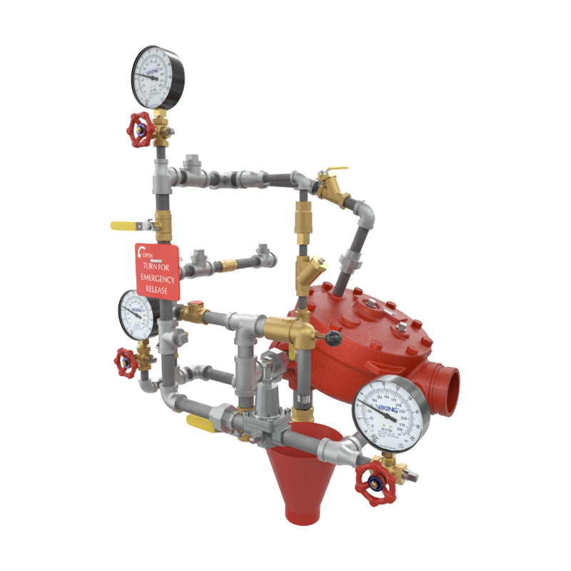 Viking® 26520-2 Model J Pilot Regulating Flow Control Valve Horizontal Trim, Loose Trim only, Straight Through, Brass, For 3" Valve - WeSupplyIt.com