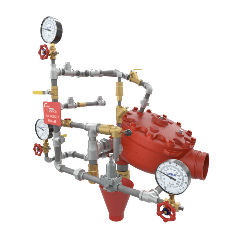 Viking® 26521-2 Model J Pilot Regulating Flow Control Valve Horizontal Trim, Loose Trim only, Straight Through, Brass, For 4" Valve - WeSupplyIt.com