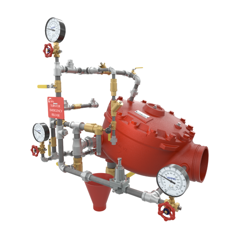 Viking® 26522-1 Model J Pilot Regulating Flow Control Valve Horizontal Trim, Loose Trim only, Straight Through, Galvanized, For 6" Valve - WeSupplyIt.com
