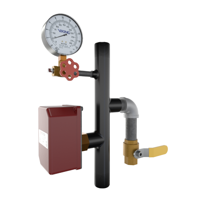 Viking® 14842 EasyPac Residential Riser Assembly With Ball Valve, Thread x Thread, 1 1/2" - WeSupplyIt.com