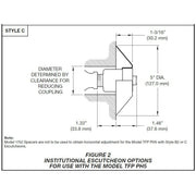 Tyco Institutional PH5 Style C Chrome Fire Sprinkler Escutcheon PH5 TY3390