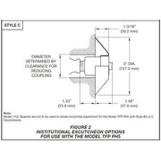 Tyco Model PH2 PH5 Type C Fire Sprinkler Escutcheon, Institutional, Chrome, 56-001-7-513 - WeSupplyIt.com