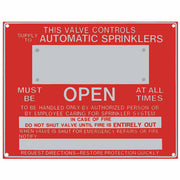 "This Valve Controls" Sign, Aluminum, 9" x 7"