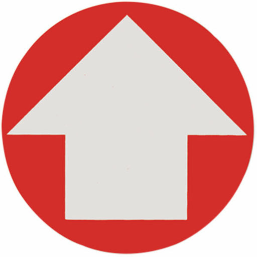 Directional Arrow Sign, Vinyl Sticker, Decal 4"