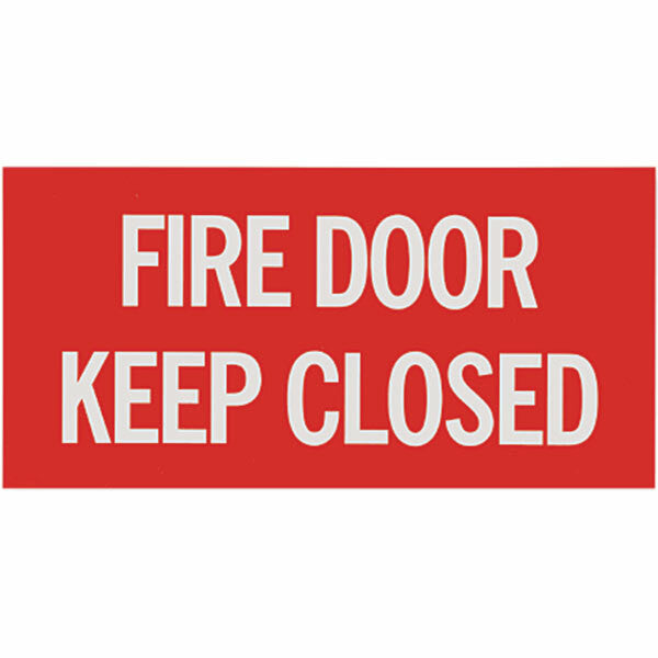 Fire Door – Keep Closed Sign, Vinyl Sticker, Decal 12" x 6"