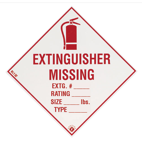 Extinguisher Missing Sign
